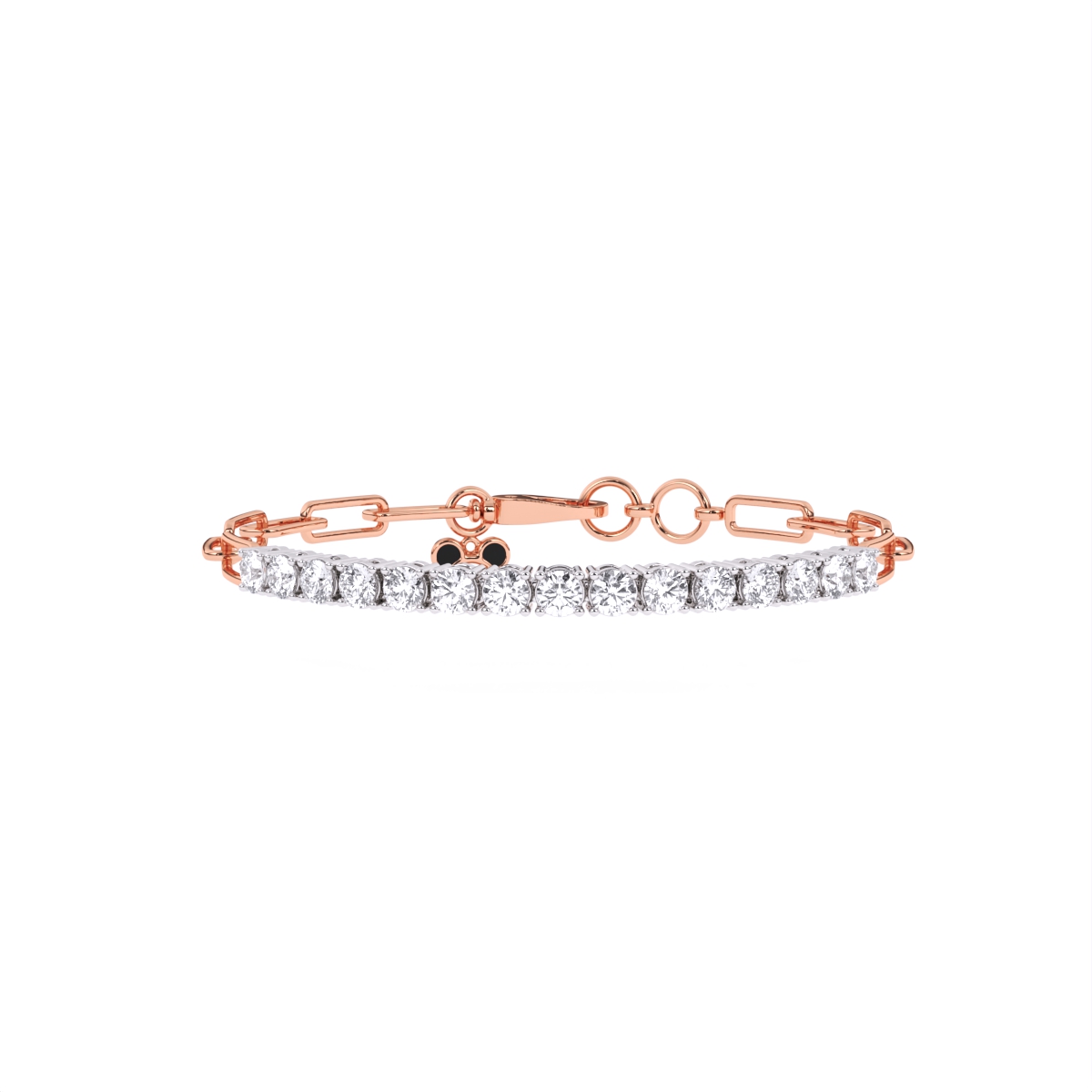 Round Link Lab Diamond Bracelet